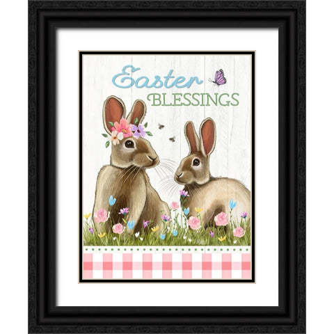 Easter Blessings Black Ornate Wood Framed Art Print with Double Matting by Tyndall, Elizabeth