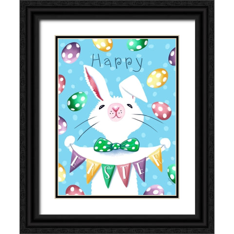 Happy Easter Black Ornate Wood Framed Art Print with Double Matting by Tyndall, Elizabeth