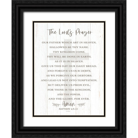 The Lords Prayer Black Ornate Wood Framed Art Print with Double Matting by Tyndall, Elizabeth