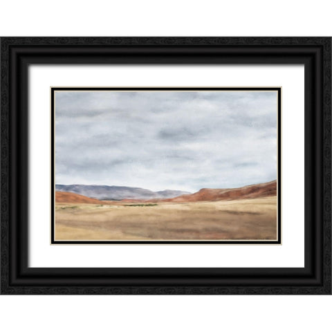 Landscape Black Ornate Wood Framed Art Print with Double Matting by JJ Design
