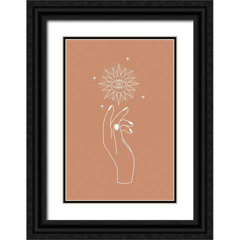 Eye Hand Black Ornate Wood Framed Art Print with Double Matting by JJ Design