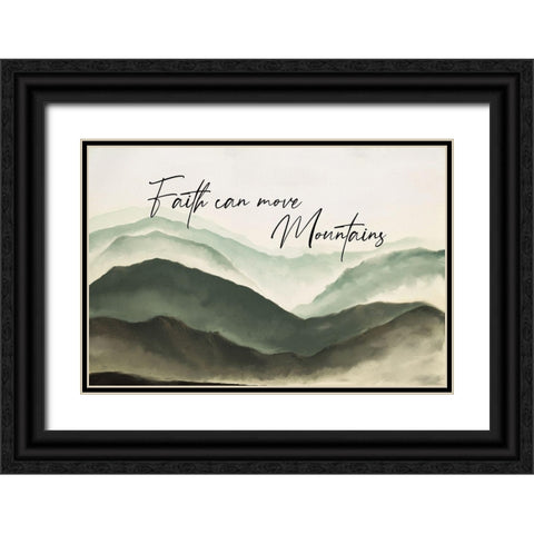 Move Mountains Black Ornate Wood Framed Art Print with Double Matting by JJ Design