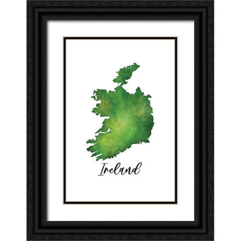 Ireland Black Ornate Wood Framed Art Print with Double Matting by JJ Design