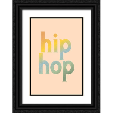 Hip Hop Black Ornate Wood Framed Art Print with Double Matting by JJ Design