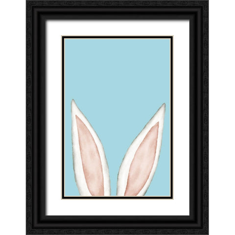 Bunny Ears Black Ornate Wood Framed Art Print with Double Matting by JJ Design