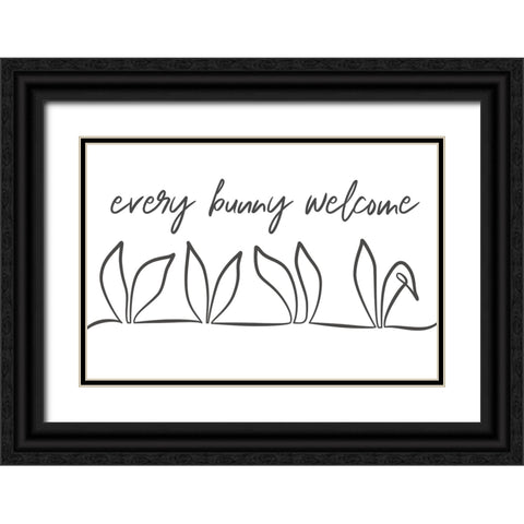 Every Bunny Black Ornate Wood Framed Art Print with Double Matting by JJ Design