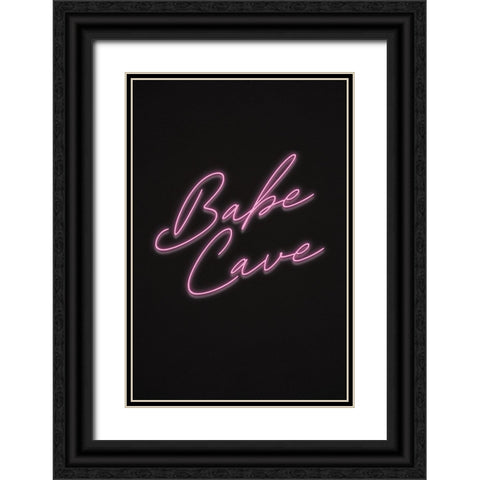 Babe Cave Black Ornate Wood Framed Art Print with Double Matting by JJ Design