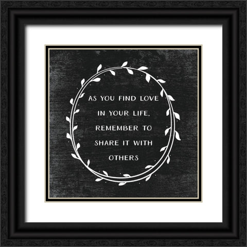 As You Find Love Black Ornate Wood Framed Art Print with Double Matting by JJ Design