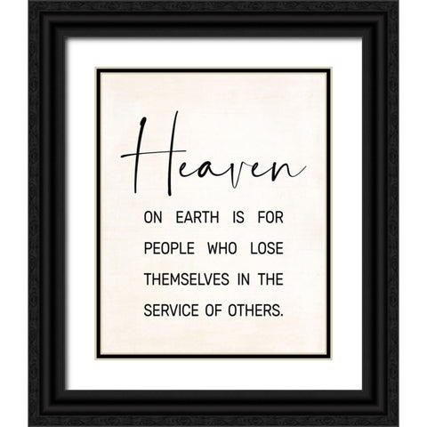 Heaven on Earth Black Ornate Wood Framed Art Print with Double Matting by JJ Design