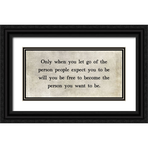 Let Go Black Ornate Wood Framed Art Print with Double Matting by JJ Design