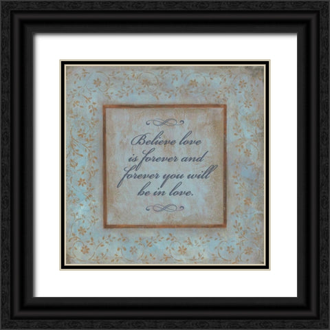 Love Is Forever Black Ornate Wood Framed Art Print with Double Matting by Moulton, Jo