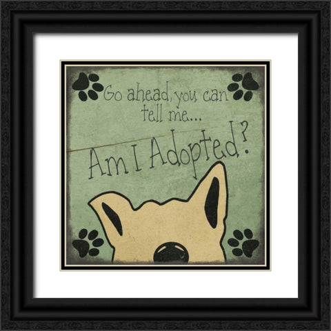 Am I Adopted Black Ornate Wood Framed Art Print with Double Matting by Moulton, Jo