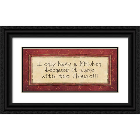 My Kitchen Black Ornate Wood Framed Art Print with Double Matting by Moulton, Jo