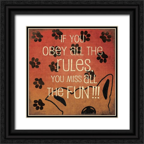Fun Black Ornate Wood Framed Art Print with Double Matting by Moulton, Jo