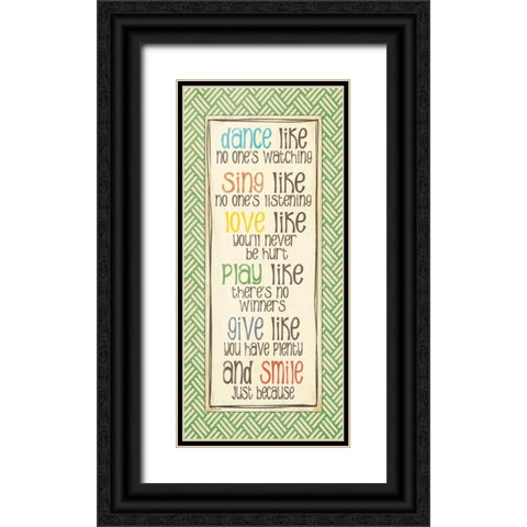 Smile Just Because Black Ornate Wood Framed Art Print with Double Matting by Moulton, Jo