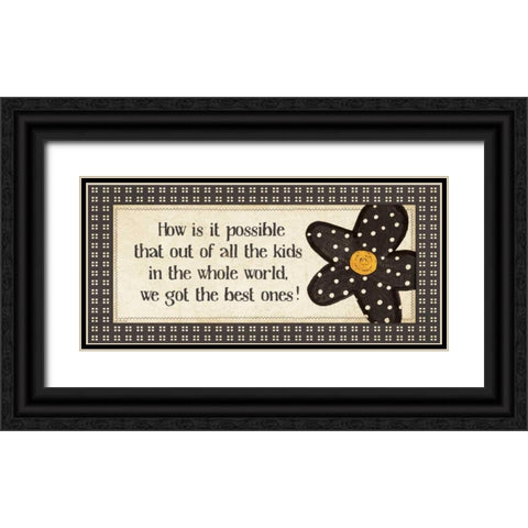 My Kids Black Ornate Wood Framed Art Print with Double Matting by Moulton, Jo