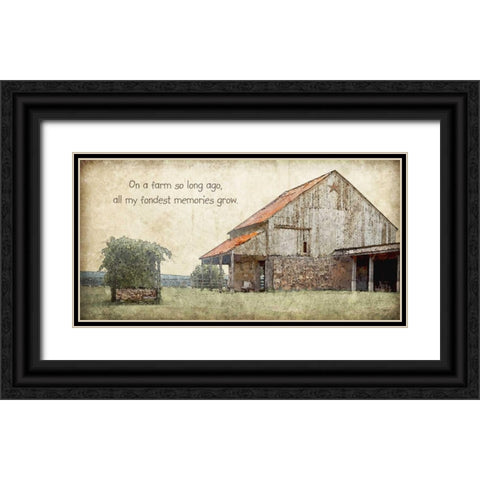 On a Farm Black Ornate Wood Framed Art Print with Double Matting by Moulton, Jo