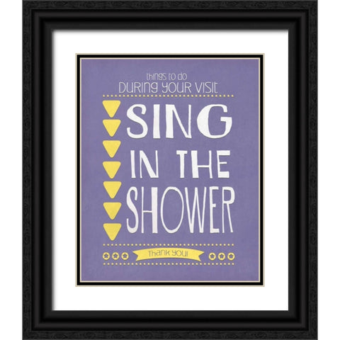 Sing Black Ornate Wood Framed Art Print with Double Matting by Moulton, Jo