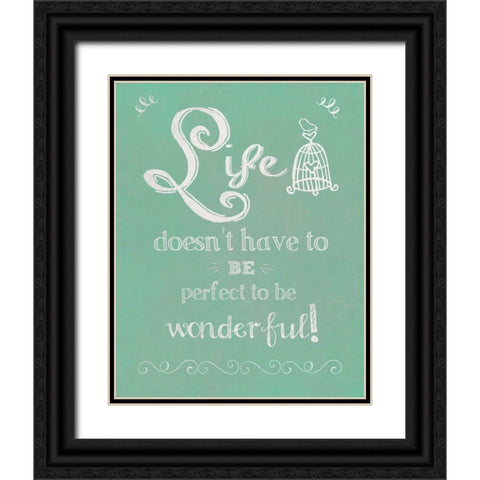 Wonderful Perfect - Mint Black Ornate Wood Framed Art Print with Double Matting by Moulton, Jo