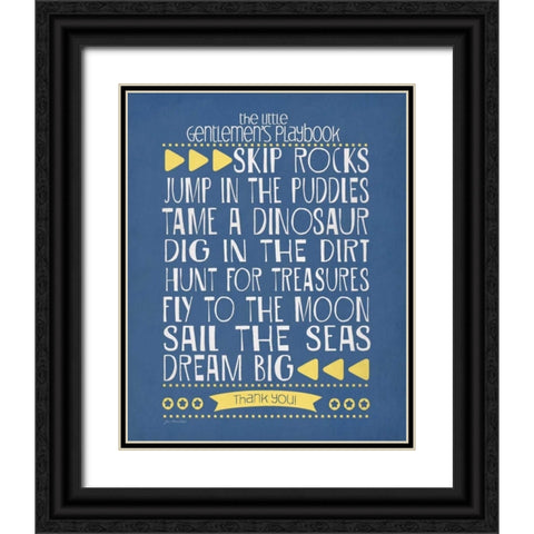 Gentlemans Playbook Black Ornate Wood Framed Art Print with Double Matting by Moulton, Jo