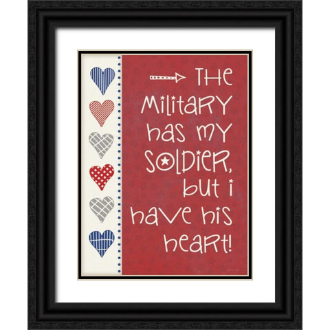 My Soldier Black Ornate Wood Framed Art Print with Double Matting by Moulton, Jo