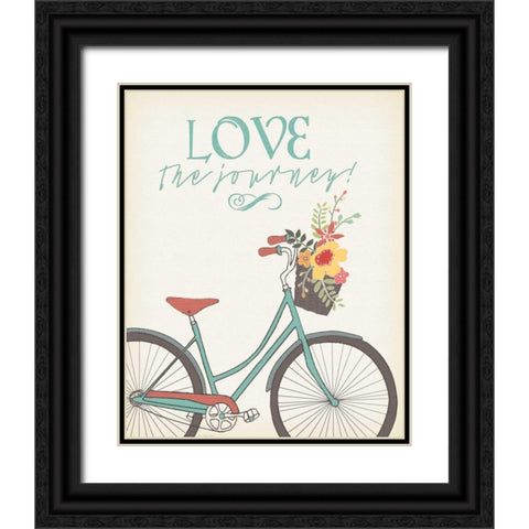 Love the Journey Black Ornate Wood Framed Art Print with Double Matting by Moulton, Jo