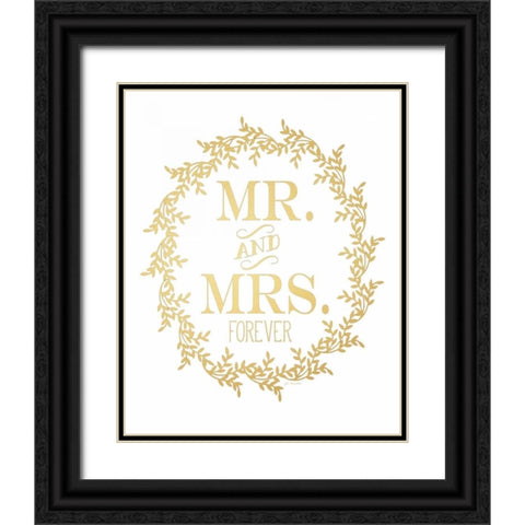 Mr. and Mrs. Black Ornate Wood Framed Art Print with Double Matting by Moulton, Jo