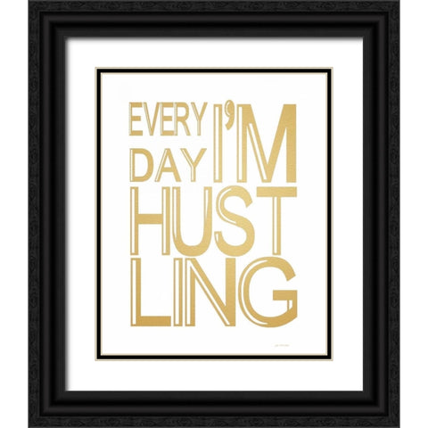 Hustling Black Ornate Wood Framed Art Print with Double Matting by Moulton, Jo