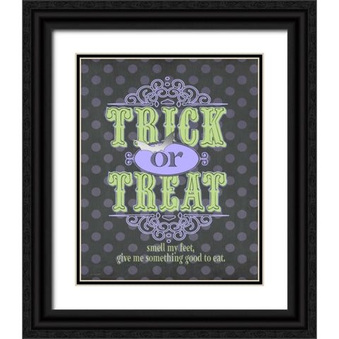 Trick or Treat Black Ornate Wood Framed Art Print with Double Matting by Moulton, Jo