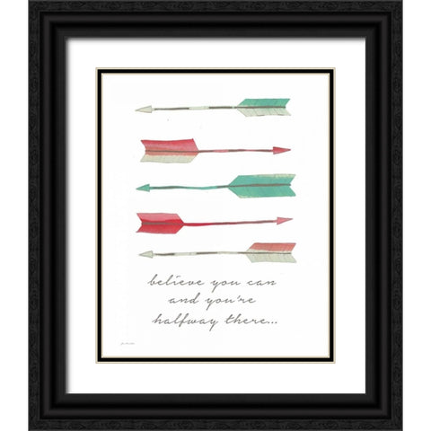 Believe You Can Black Ornate Wood Framed Art Print with Double Matting by Moulton, Jo