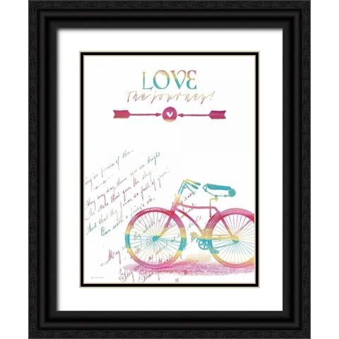 Love the Journey Black Ornate Wood Framed Art Print with Double Matting by Moulton, Jo