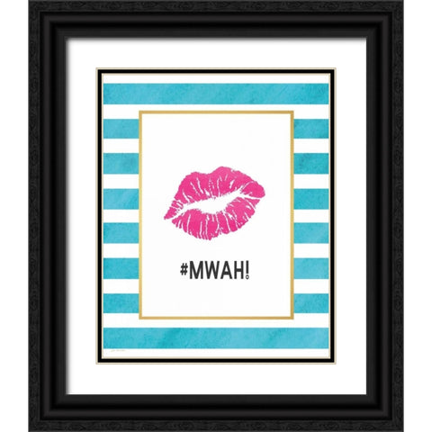 Mwah  Black Ornate Wood Framed Art Print with Double Matting by Moulton, Jo