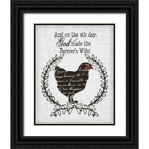 Farmers Wife Black Ornate Wood Framed Art Print with Double Matting by Moulton, Jo