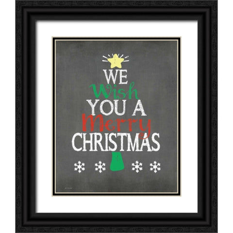 We Wish You Black Ornate Wood Framed Art Print with Double Matting by Moulton, Jo