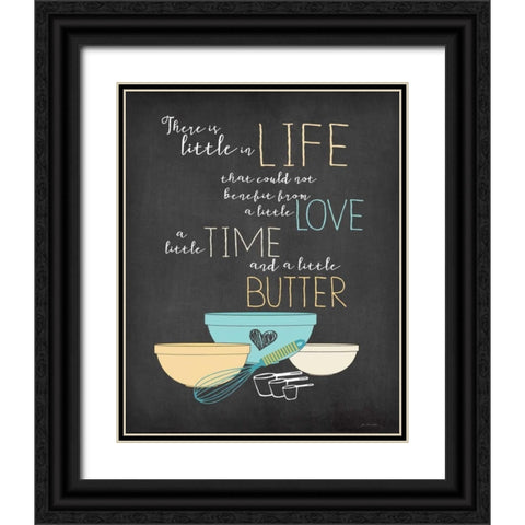 Little Black Ornate Wood Framed Art Print with Double Matting by Moulton, Jo