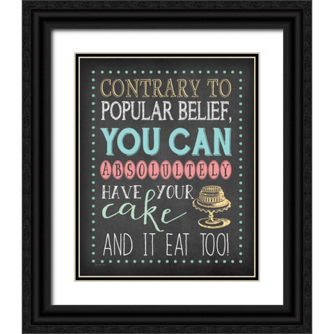 Cake Black Ornate Wood Framed Art Print with Double Matting by Moulton, Jo