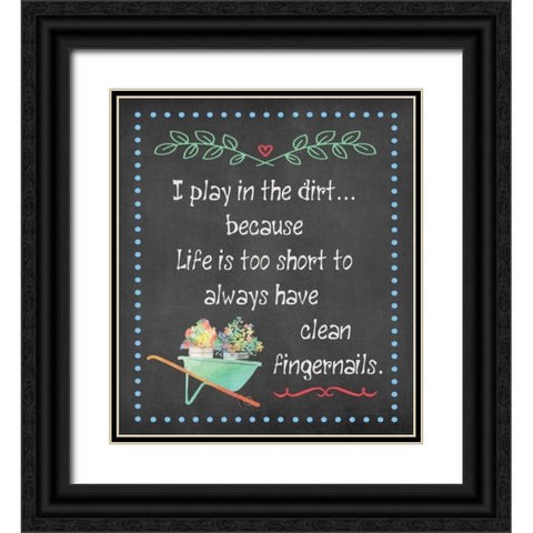 Play in the Dirt III Black Ornate Wood Framed Art Print with Double Matting by Moulton, Jo