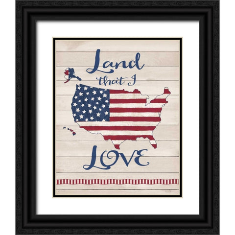 Land I Love Black Ornate Wood Framed Art Print with Double Matting by Moulton, Jo
