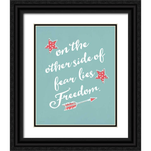Freedom Black Ornate Wood Framed Art Print with Double Matting by Moulton, Jo