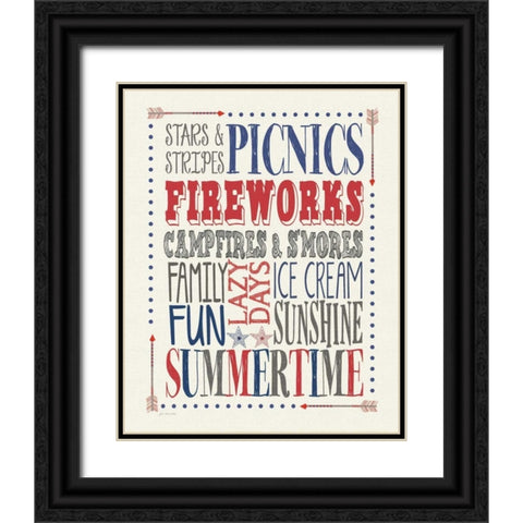 Summertime Black Ornate Wood Framed Art Print with Double Matting by Moulton, Jo