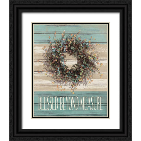 Fall Give thanks Black Ornate Wood Framed Art Print with Double Matting by Moulton, Jo