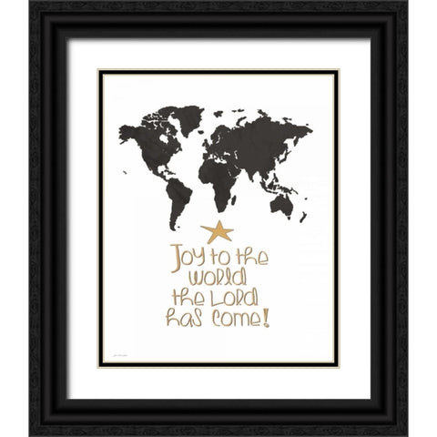 Joy to the World Black Ornate Wood Framed Art Print with Double Matting by Moulton, Jo