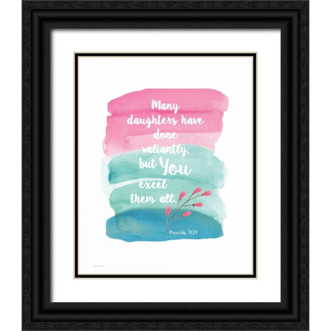 Daughter Black Ornate Wood Framed Art Print with Double Matting by Moulton, Jo