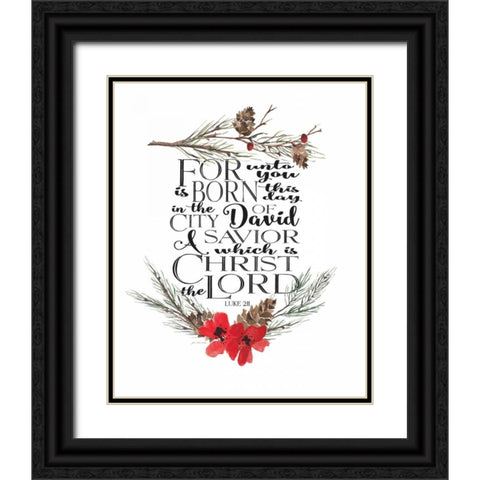 Modern Luke 2-11 Black Ornate Wood Framed Art Print with Double Matting by Moulton, Jo