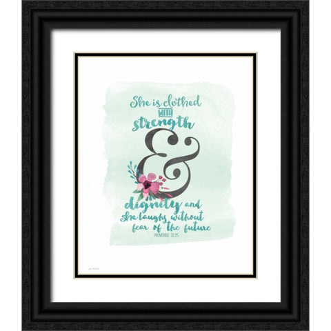 Strength and Dignity Black Ornate Wood Framed Art Print with Double Matting by Moulton, Jo