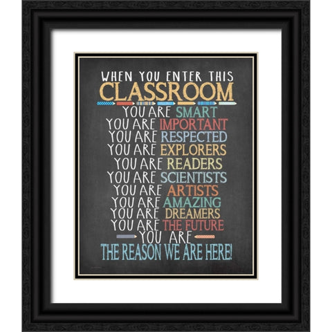 You Are Black Ornate Wood Framed Art Print with Double Matting by Moulton, Jo