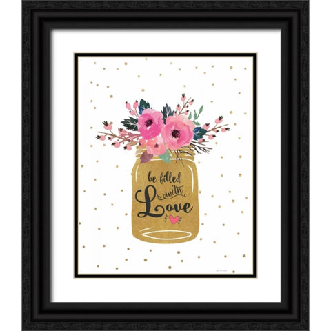 Filled with Love Black Ornate Wood Framed Art Print with Double Matting by Moulton, Jo