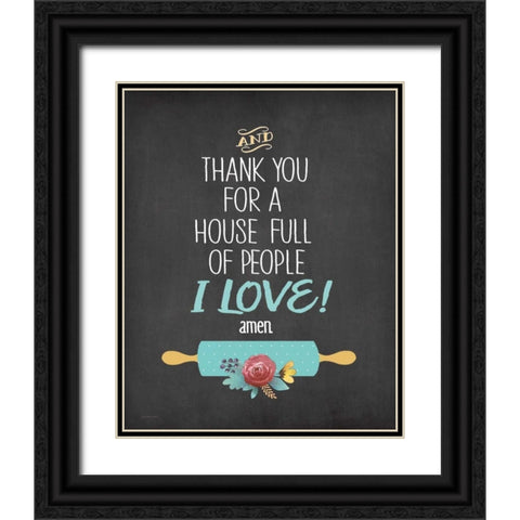 House Full of Love Black Ornate Wood Framed Art Print with Double Matting by Moulton, Jo