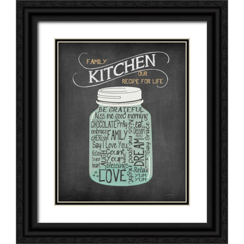 Recipe Jar Black Ornate Wood Framed Art Print with Double Matting by Moulton, Jo