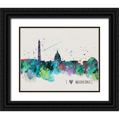 Washington DC Black Ornate Wood Framed Art Print with Double Matting by Moulton, Jo